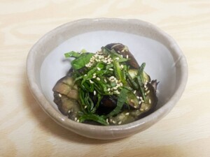 キューピー3分クッキングのレシピ・なすの煮もの青じそ風味/なすと桜えびのしょうが煮
