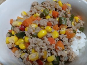 きょうの料理のレシピ・とうもろこしの梅みそそぼろ