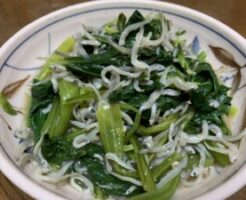 きょうの料理のレシピ・ほうれんそうとちりめんじゃこのおひたし