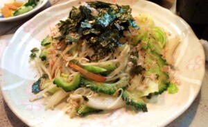 ヒルナンデスのレシピ・豚とトマトとゴーヤのカレー炒めそうめん