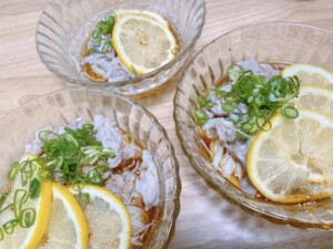 ノンストップのレシピ・ネギ塩レモンの豚しゃぶそうめん