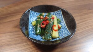 きょうの料理のレシピ・塩干しきゅうりの甘酢漬け