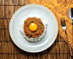 ノンストップのレシピ・なすとひき肉のキーマカレー
