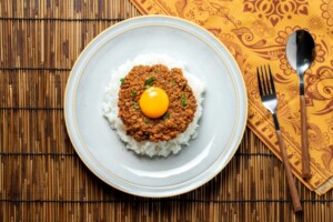 ノンストップのレシピ・なすとひき肉のキーマカレー