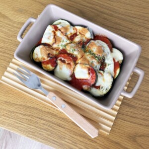 キューピー3分クッキングのレシピ・ズッキーニのみそマヨチーズ焼き