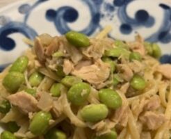 きょうの料理ビギナーズのレシピ・枝豆とツナ、野沢菜炒め