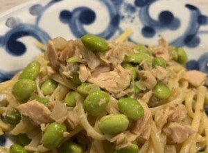 きょうの料理ビギナーズのレシピ・枝豆とツナ、野沢菜炒め
