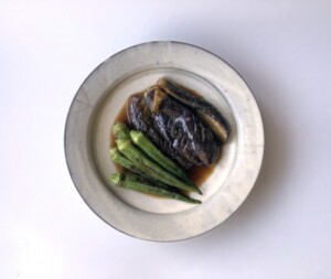 きょうの料理のレシピ・なすとオクラとトマトの焼きびたし