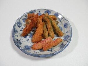 青空レストランのレシピ・オクラの肉巻き揚げ