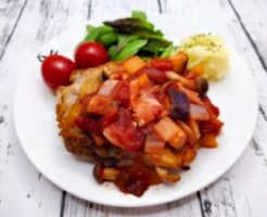 きょうの料理ビギナーズのレシピ・チキンソテーのラタトゥイユがけ