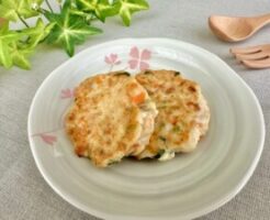 キューピー3分クッキングのレシピ・とうもろこしの豆腐ハンバーグ