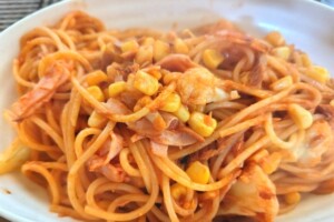 きょうの料理のレシピ・コーンビーフとコーンの缶缶パスタ