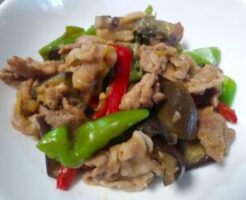 キューピー3分クッキングのレシピ・なすと豚肉の辛みそ炒め