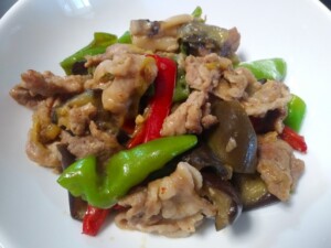 キューピー3分クッキングのレシピ・なすと豚肉の辛みそ炒め