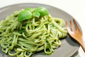 クックルンのレシピ・バジルソースの手打ちパスタ