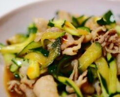 きょうの料理ビギナーズのレシピ・きゅうりと豚ひき肉の塩炒め