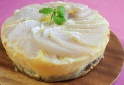 青空レストランのレシピ・梨のレアチーズケーキ