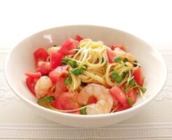 あさイチのレシピ・えびとトマトの冷製パスタ