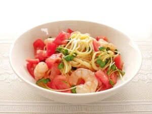 あさイチのレシピ・えびとトマトの冷製パスタ