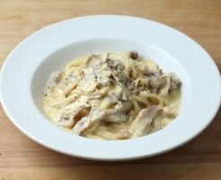 キューピー3分クッキングのレシピ・きのこのレモンクリームパスタ