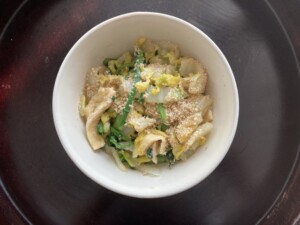 きょうの料理ビギナーズのレシピ・油揚げとキャベツの煮物