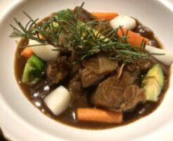 青空レストランのレシピ・ラム肉の赤ワイン煮