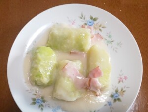 どさんこワイド179のレシピ・鮭とチーズのロールキャベツ