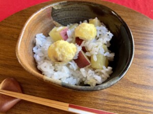 なないろ日和のレシピ・さつまいもと栗の炊き込みご飯