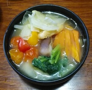 きょうの料理のレシピ・とうがんと鶏肉のみそ汁