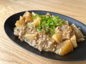 キューピー3分クッキングのレシピ・大根と糸こんの鶏そぼろ煮