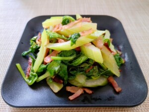 青空レストランのレシピ・朝採れセルリーの中華炒め