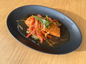 DAIGOも台所のレシピ・レンジで鮭の甘酢ダレ