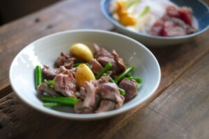 きょうの料理のレシピ・砂肝と長芋の黒こしょう炒め