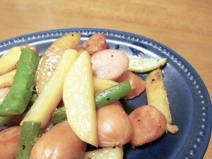 相葉マナブのレシピ・ピーマンとソーセージのじゃがいもの炒め物
