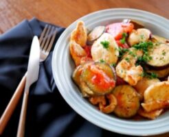 相葉マナブのレシピ・ナスと鶏むね肉の炒め物