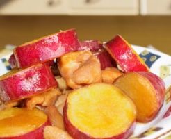 きょうの料理のレシピ・鶏ももとさつまいも、きのこのしょうゆ蒸し
