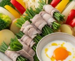なないろ日和のレシピ・疲労回復蒸し野菜～卵だれ
