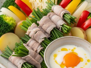 なないろ日和のレシピ・疲労回復蒸し野菜~卵だれ