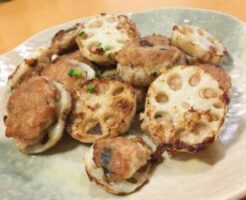 キューピー3分クッキングのレシピ・肉詰めれんこん 甘酢タルタル