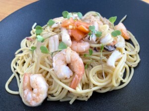 ウワサのお客さまのレシピ・アヒージョ風パスタ