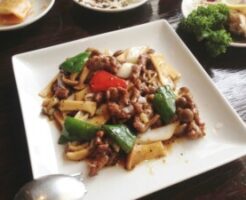キューピー3分クッキングのレシピ・牛こまと大豆のみそマヨ炒め