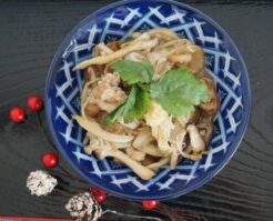 あさイチのレシピ・れんこんのはさみ焼き　きのこポン酢あんかけ