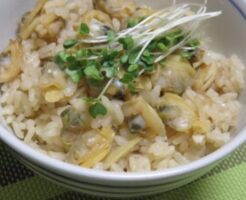 ミキティダイニングのレシピ・アサリの炊き込みご飯