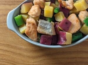 どさんこワイド179のレシピ・鮭とサツマイモの酒蒸し