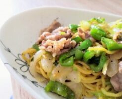 DAIGOも台所のレシピ・梅風味の和風焼きそば