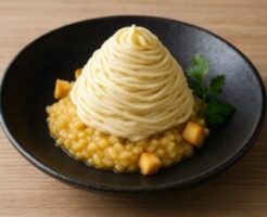 ZIPのレシピ・小布施栗のモンブランチーズリゾット