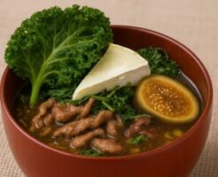 あさイチのレシピ・ケール・牛肉・いちじくのみそ汁