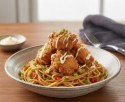 ヒルナンデスのレシピ・からあげパスタ