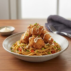 ヒルナンデスのレシピ・からあげパスタ