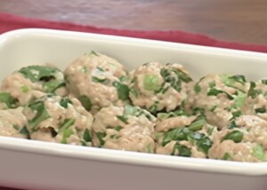 キューピー3分クッキングのレシピ・レンチン小松菜つくね